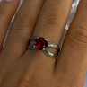 Vintage 925 Sterling Silver Ruby Ring Size 9.5