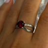 Vintage 925 Sterling Silver Ruby Ring Size 9.5