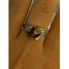 Vintage 925 Sterling Silver Tigers Eye Ring Size 8
