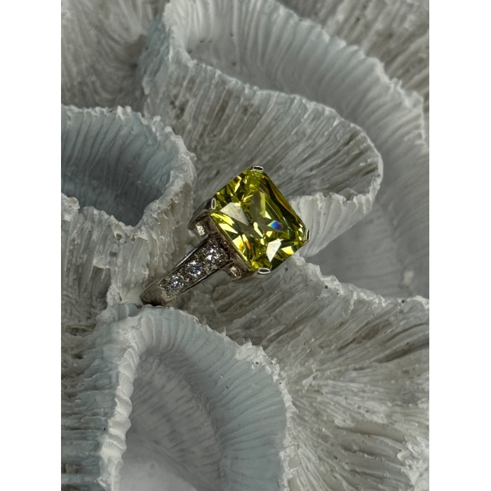 925 Sterling Silver Lemon Quartz Ring Size 8