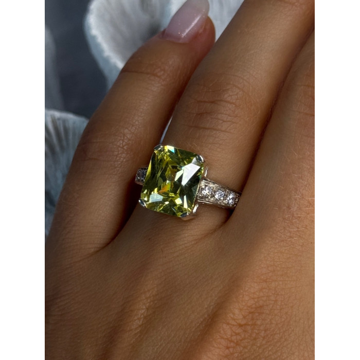 925 Sterling Silver Lemon Quartz Ring Size 8