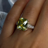925 Sterling Silver Lemon Quartz Ring Size 8