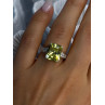 925 Sterling Silver Lemon Quartz Ring Size 8