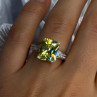 925 Sterling Silver Lemon Quartz Ring Size 8