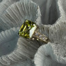 925 Sterling Silver Lemon Quartz Ring Size 8