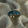 925 Sterling Silver Turquoise Ring Size 7