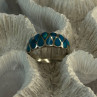 925 Sterling Silver Turquoise Ring Size 7