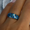 925 Sterling Silver Turquoise Ring Size 7