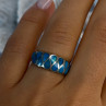 925 Sterling Silver Turquoise Ring Size 7