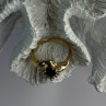 925 Sterling Silver Gold Plated Sapphire & Beryl Ring Size 8