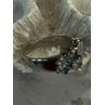 925 Sterling Silver Topaz & Aquamarine Ring Size 10