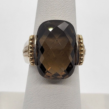 925 Sterling Silver Quartz Ring Size 7