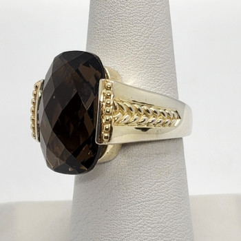 925 Sterling Silver Quartz Ring Size 7