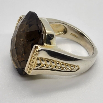 925 Sterling Silver Quartz Ring Size 7