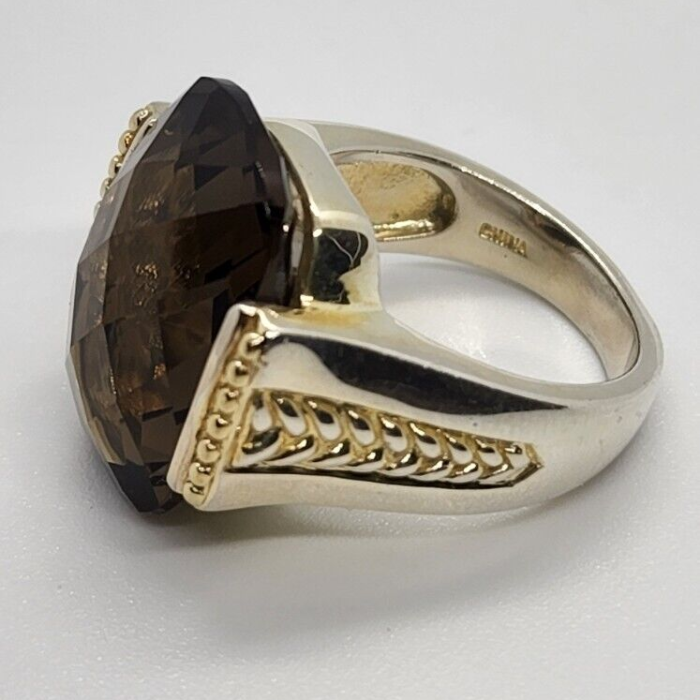 925 Sterling Silver Quartz Ring Size 7