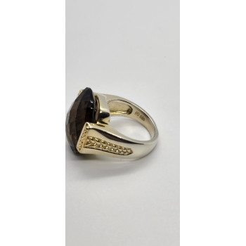 925 Sterling Silver Quartz Ring Size 7