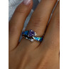 925 Sterling Silver Amethyst & Beryl & Opal Ring Size 7