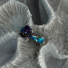 925 Sterling Silver Amethyst & Beryl & Opal Ring Size 7