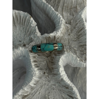 Vintage 925 Sterling Silver Turquoise Ring Size 7