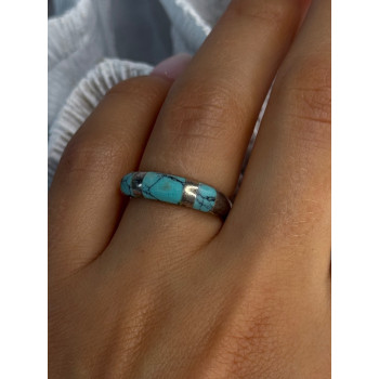 Vintage 925 Sterling Silver Turquoise Ring Size 7