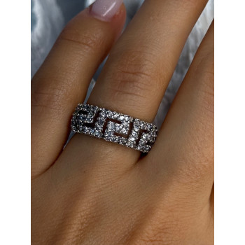 Elegant Design 925 Sterling Silver Beryl Ring Size 7.5