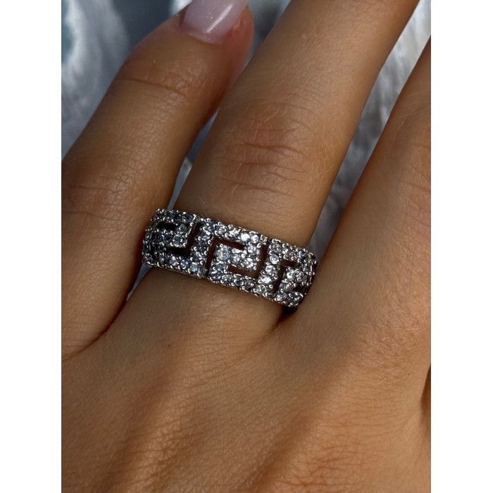 Elegant Design 925 Sterling Silver Beryl Ring Size 7.5