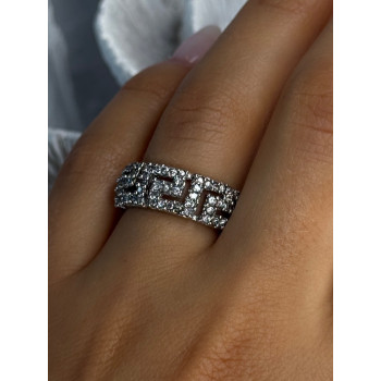 Elegant Design 925 Sterling Silver Beryl Ring Size 7.5