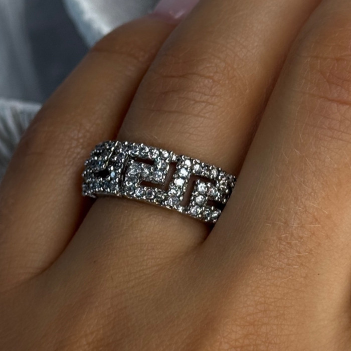 Elegant Design 925 Sterling Silver Beryl Ring Size 7.5