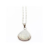 925 Sterling Silver Moonstone Chain with Pendant Italy