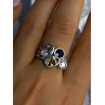 925 Sterling Silver Multi Color Tourmaline Ring Size 8