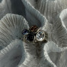 925 Sterling Silver Multi Color Tourmaline Ring Size 8