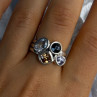 925 Sterling Silver Multi Color Tourmaline Ring Size 8