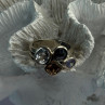 925 Sterling Silver Multi Color Tourmaline Ring Size 8