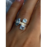 925 Sterling Silver Blue Topaz Ring Size 7