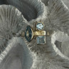 925 Sterling Silver Blue Topaz Ring Size 7