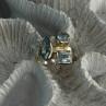 925 Sterling Silver Blue Topaz Ring Size 7