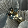 925 Sterling Silver Blue Topaz Ring Size 7