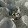925 Sterling Silver Blue Topaz Ring Size 7