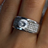 Elegant Design 925 Sterling Silver Cz Ring Size 10