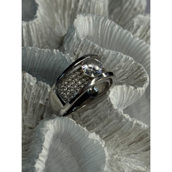 Elegant Design 925 Sterling Silver Cz Ring Size 10