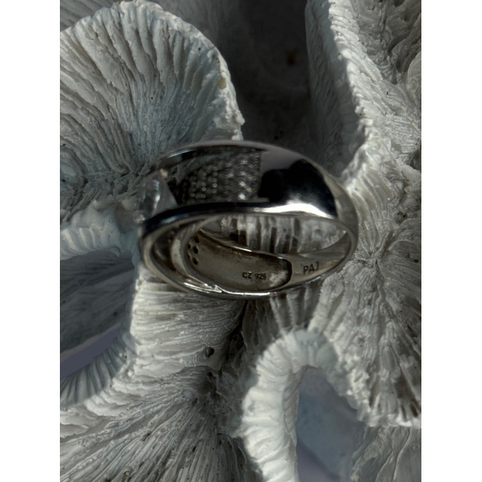 Elegant Design 925 Sterling Silver Cz Ring Size 10