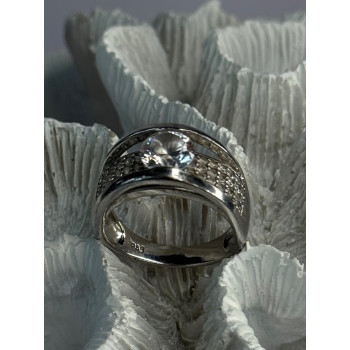 Elegant Design 925 Sterling Silver Cz Ring Size 10