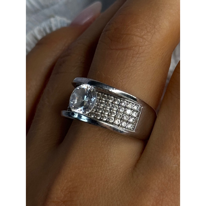 Elegant Design 925 Sterling Silver Cz Ring Size 10