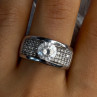 Elegant Design 925 Sterling Silver Cz Ring Size 10