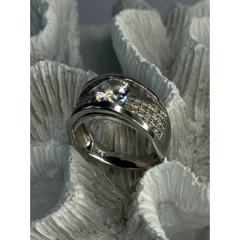 Elegant Design 925 Sterling Silver Cz Ring Size 10