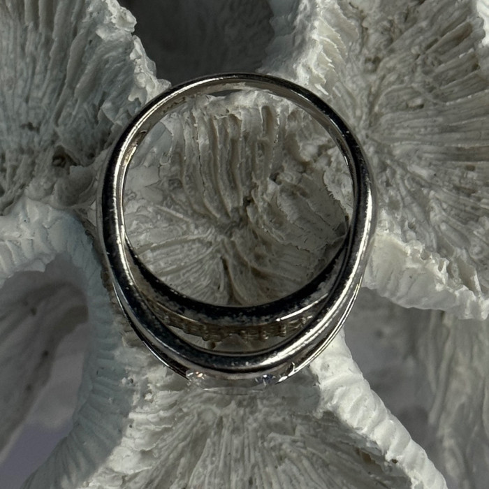 Elegant Design 925 Sterling Silver Cz Ring Size 10