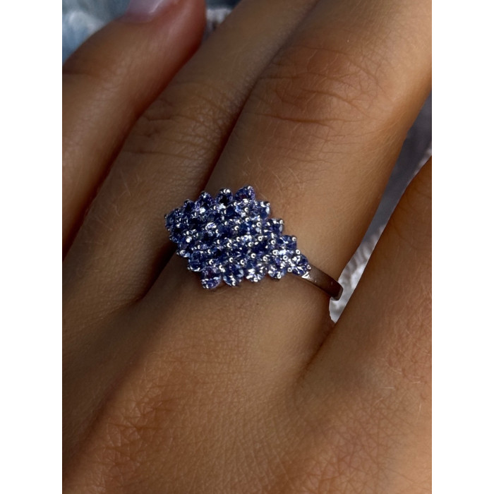 925 Sterling Silver Tanzanite Ring Size 9