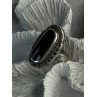 Vintage 925 Sterling Silver Onyx & Marcasite Ring Size 6.5