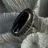 Vintage 925 Sterling Silver Onyx & Marcasite Ring Size 6.5