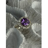 925 Sterling Silver Amethyst & Beryl Ring Size 5.5